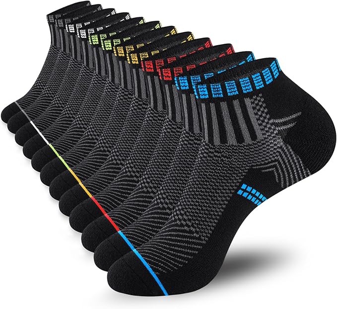 Pack 6 calcetines tobilleros multicolor deportivos antiampollas para pickleball