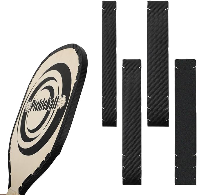 Cinta protectora para bordes de pala de pickleball negra fibra carbono
