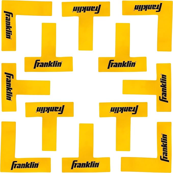 Franklin Sports kit de marcadores en T amarillos para crear pista de pickleball