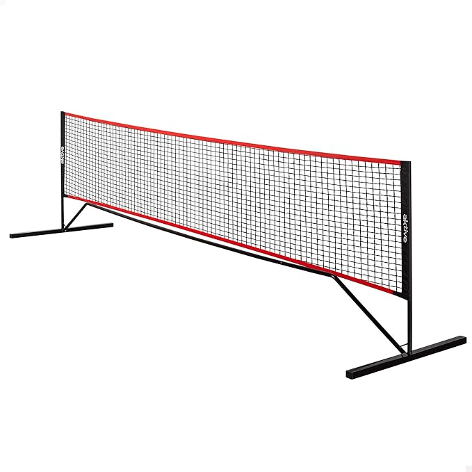 AKTIVE red de pickleball portátil 370 cm acero estructura desmontable